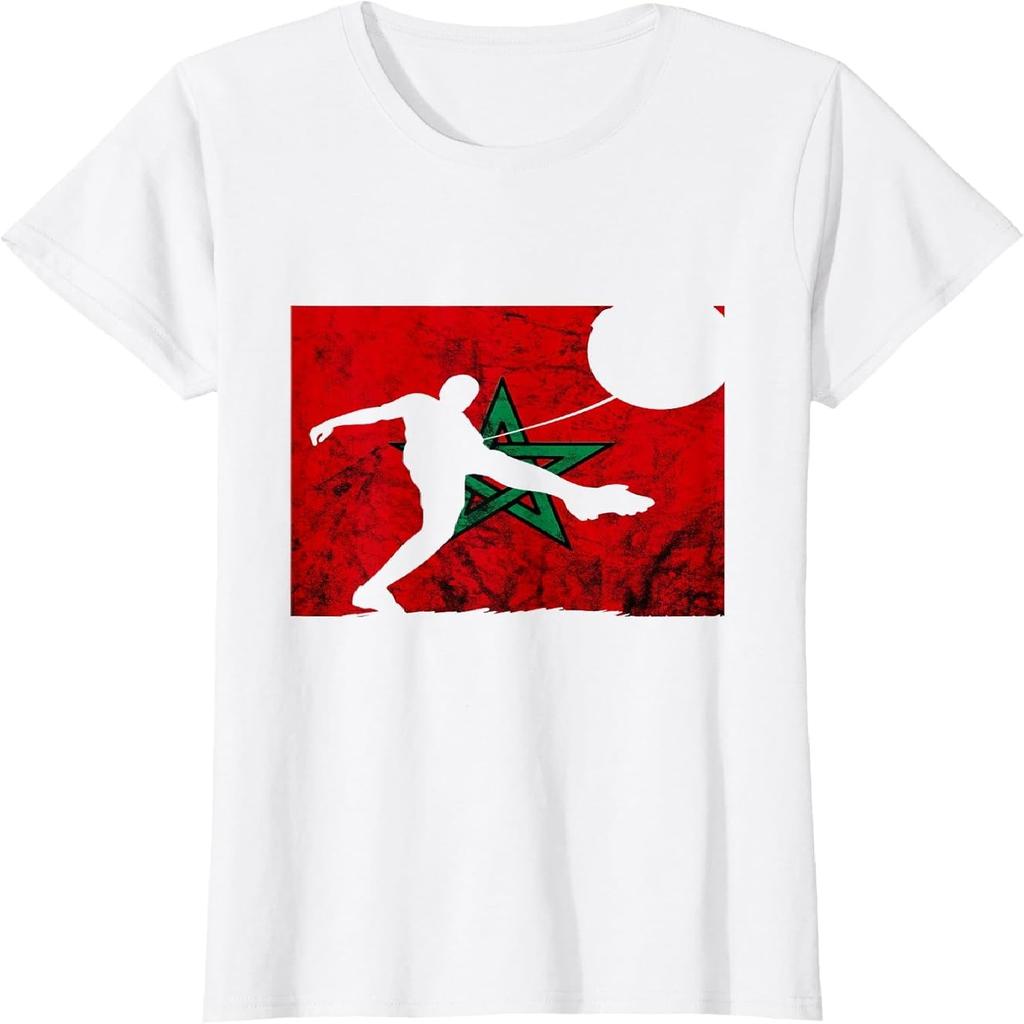 Morocco Moroccan Pride Player Moroccan Soccer Morocco Flag T-Shirt(1)