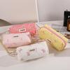 Cotton Bow Makeup Bag Pen Case For Girls With Large Capacity And Cute Storage