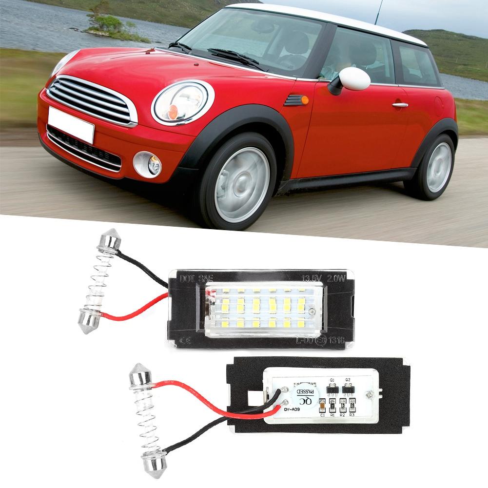 1 Pair 12V 18 SMD LEDs Number Plate License Panel Lights Fit for MINI Cooper R56 R57 R58 R59
