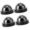 4pcs Dome Simulation Camera CCTV Dummy Fake Security Camera With Flashing Led Light