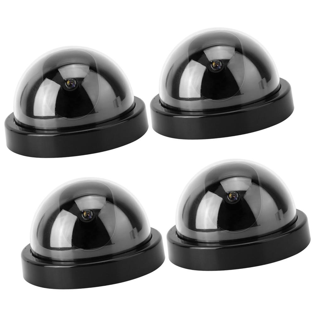 4pcs Dome Simulation Camera CCTV Dummy Fake Security Camera With Flashing Led Light