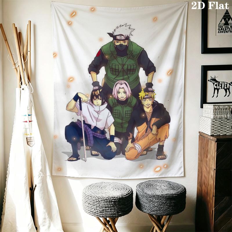 Naruto Wall Tapestry Aesthetic Wall Hanging Printed Fabric Blanket Decorative Tapestries For Bedroom Living Room Home Decor