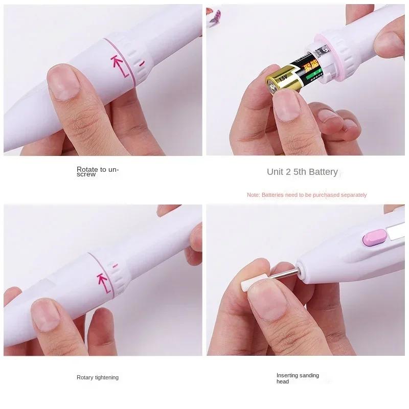 5 In 1 Electric Nail Polish Drill Machine USB Charge Portable Manicure Set Exfoliation and Polishing for Nail Salon