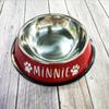Personalized Stainless Steel Dog Bowl Custom Name Pet Food Feeding Dishes Non-slip Puppy Feeder Bowl with Name Gift for Dog