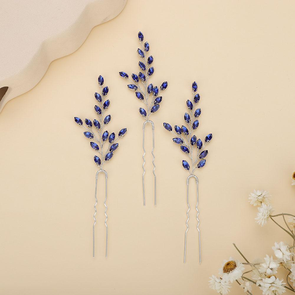 7 Farben Strass Haarnadeln Braut Blume Haarschmuck für Party Frauen Kopfschmuck Hochzeit Haaraccessoires