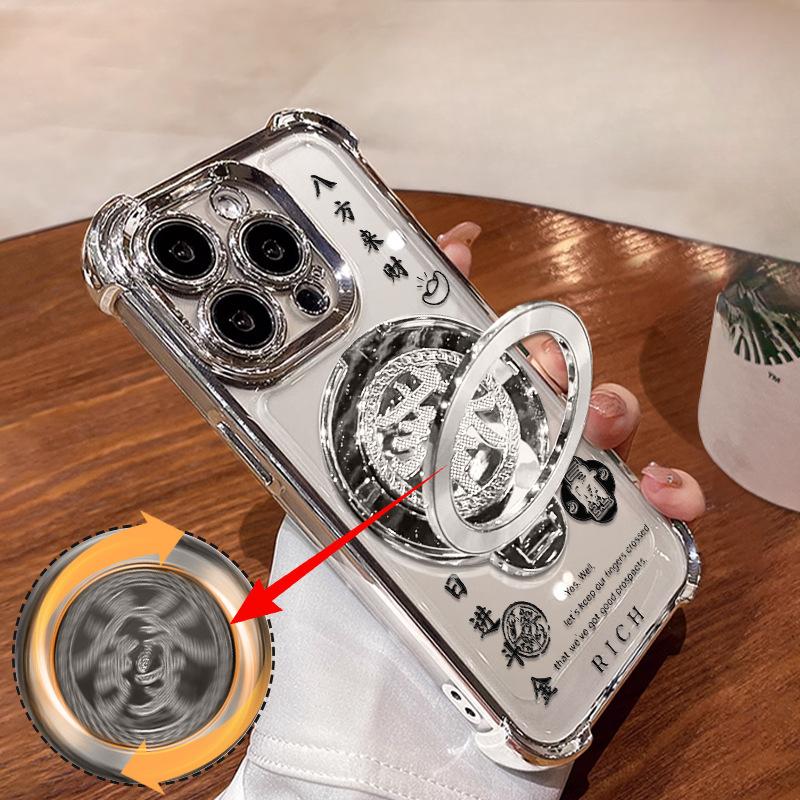 

Вращающийся держатель для волос Подходит для чехла для мобильного телефона Apple 16promax 15 Гальванизированный Противоударный 14 Национальный стиль 13 Прозрачный 11 Силиконовый iphone 16