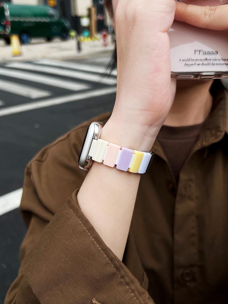 Compatible with Apple Watch S11: New Summer Strap - Resin & Silicone S10/S9 Bands with a Premium Feel
