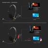 Gaming Headset Over Ear Head Mounted Wired Headphones with Mic 30mm Driver Adjustable Headband for Laptop Computer PC