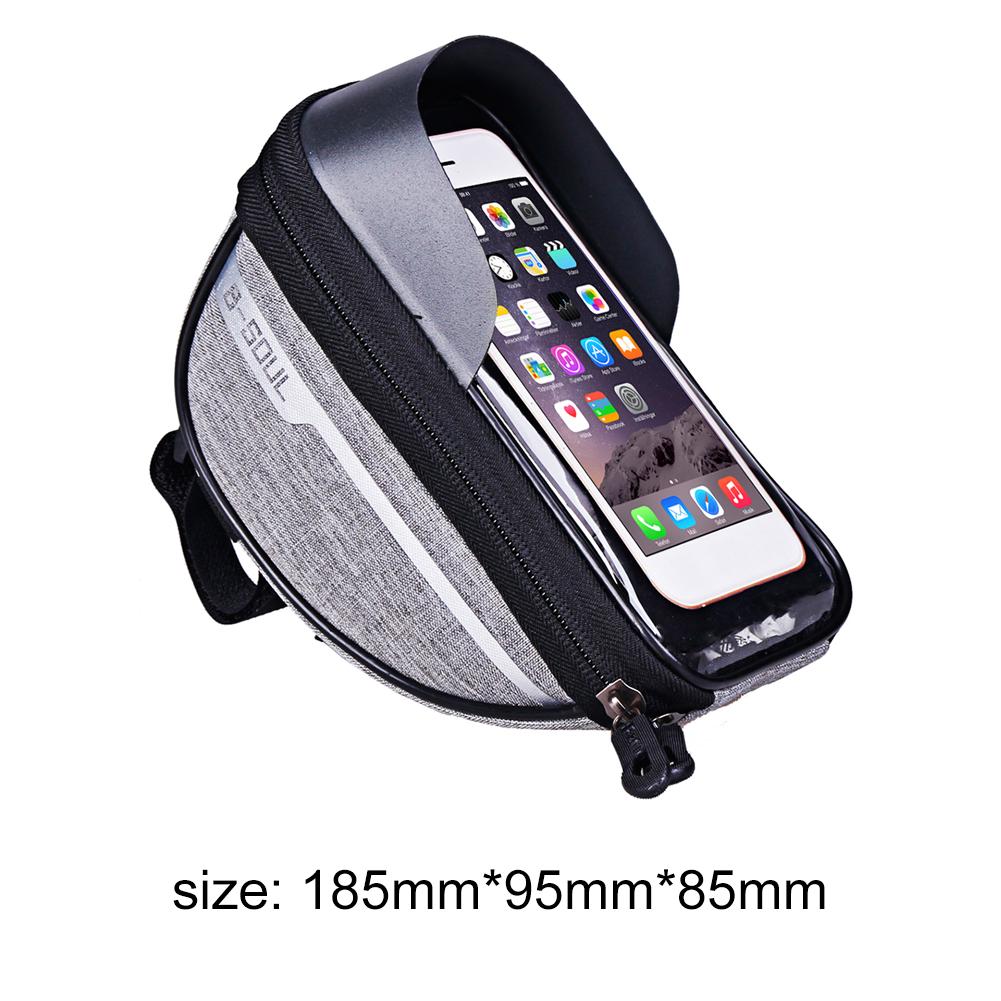 Night Riding Equipment Pannier Outdoor Special Purpose Practical Bike Touch Screen Smartphone Pannier Frame Front Tube Bag