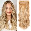 4 Adet/set Sentetik Uzun Dalgalı Saç Ekleri Tam Kafa İçin Kalın Klipsli Saç Zıplayan Kıvırcık Saç Parçaları