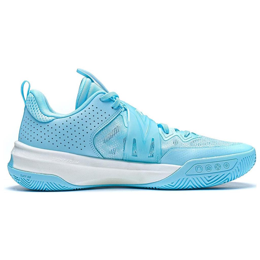 Li Ning Liren3 TEAM Cushioning Slip Resistant Abrasion Resistant Low Top Basketball Shoes Men's Ice Refreshing Blue ABAS095-1