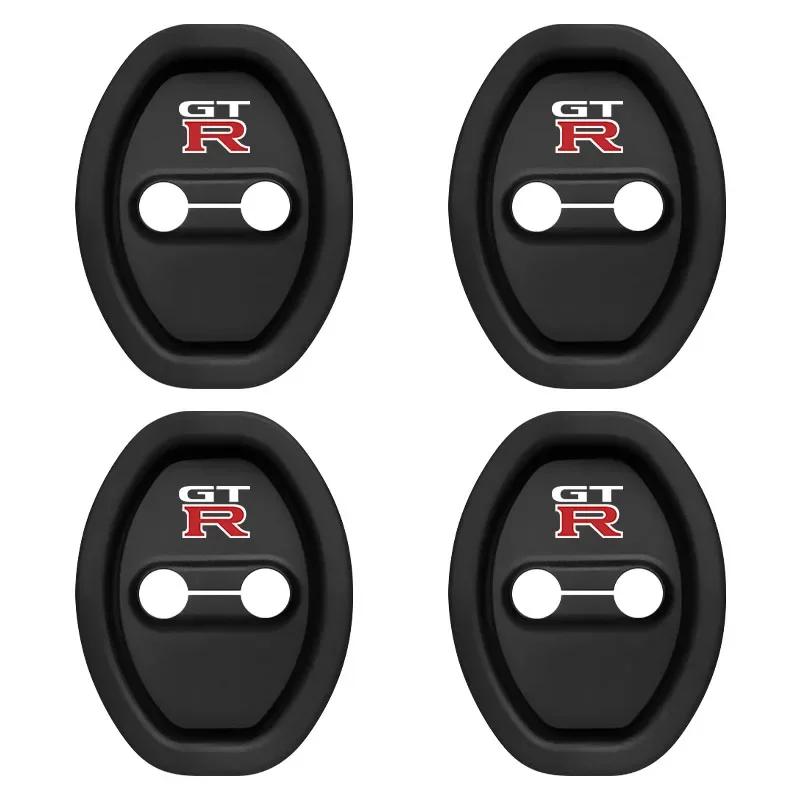4pcs Silicone Car Door Lock Buckle Protector Cover Accessories For Nissan Nismo Almera Tiida Juke Teana Qashqai 350Z 370Z GTR