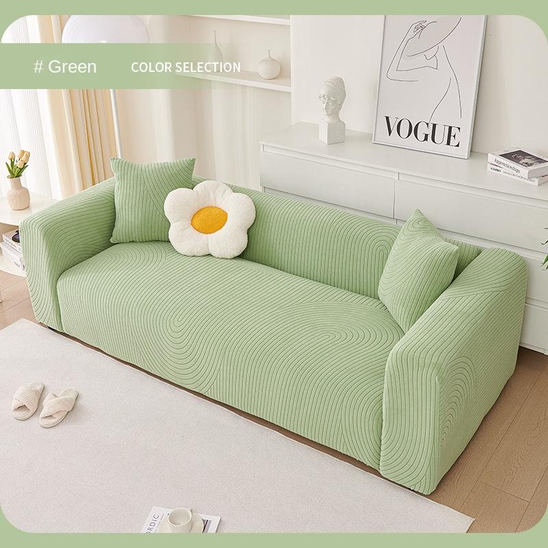 Husă de canapea integrată în stil crem, antipraf