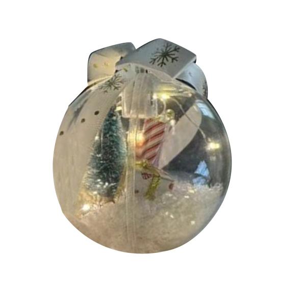 Zabawne Mini Pakiety Ozdoba Boże Narodzenie Przezroczysta Kula Wisząca Choinka Ekspresowa