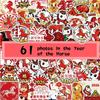 61Pcs Cartoon Year Of The Horse Graffiti Stickers  New Year Decorative Stickers For Laptop Mobile Phone Case Guitar
