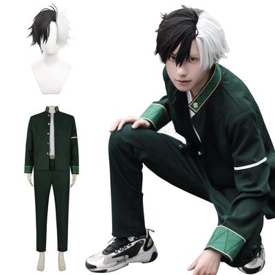 Disfraz de Cosplay Haruka Sakura con Peluca Chico Fuerte CORTAVIENTOS Atuendo de Cosplay para Adultos Ropa Elegante para Escenario Escolar Cosplay de Sakura con nuevo1 [Kamihei