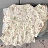 Bear Birthday Party Cartoon Cloud Cotton Summer Doll Collar Lace Pajamas Women'S Three-Piece Set
