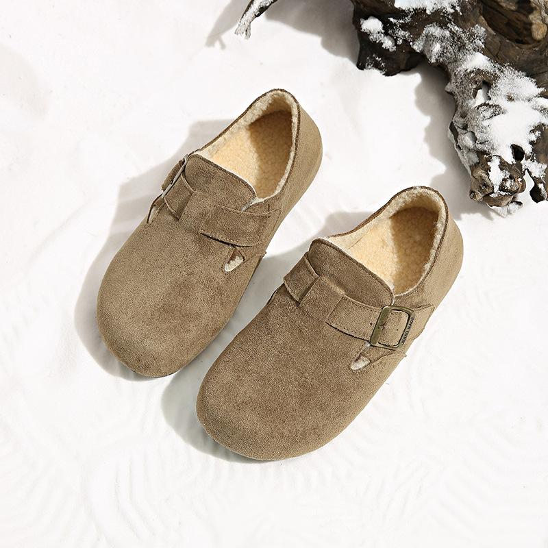 Korean version 2025 autumn and winter new belt buckle French retro Bo shoes women's shoes Doudou single shoes versatile single shoes