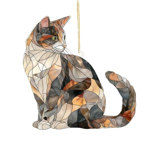 Colorful Animal Pendant Acrylic Suncatcher Window Hanging Ornament 2D Acrylic Printed Festive Decor