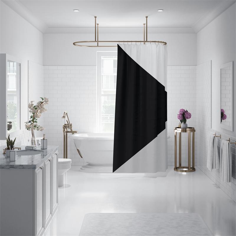 Gaslight Gatekeep Girlboss Demiromantic Pride Flag Demisexual Shower Curtain Set With Grommets And Hooks For Bathroom Decor