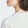 Adidas Striped Loose Short Sleeve T-Shirt Women tops Linen-Green IY4228