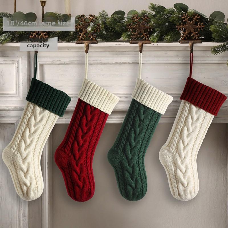 Christmas Stockings Christmas Supplies Christmas Arrangements Gift Bags Pendant Decoration Wrong Corner Twist Large