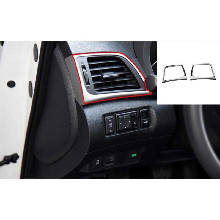 Chrome L&R AC Air Outlet Vent Cover 2pcs Fit For Nissan Sentra Sylphy 2013-2019