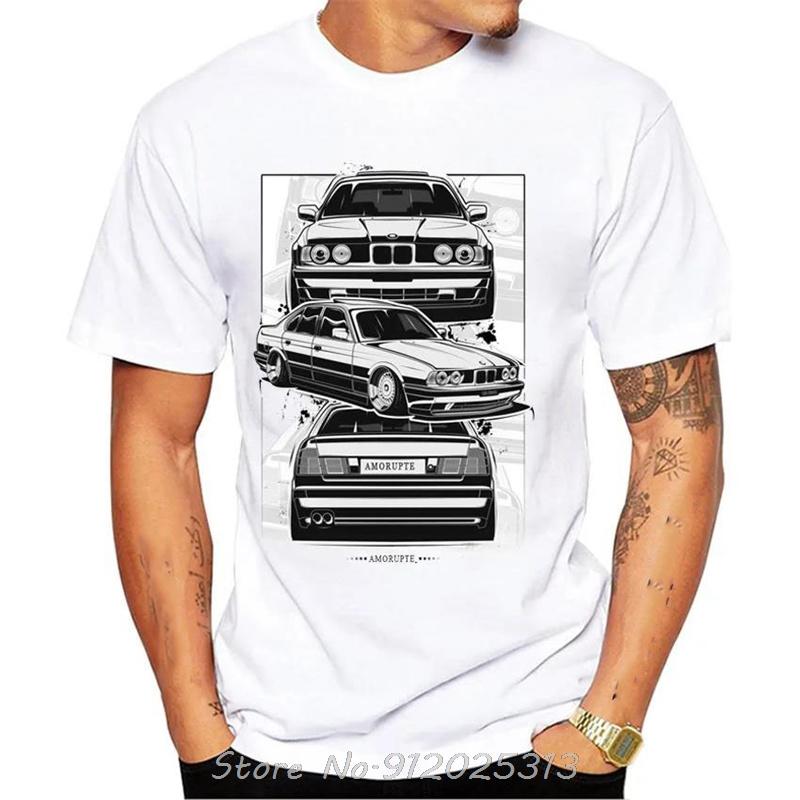 Oversized tshirt Retro Germany EUDM - E34 M5 Tshirts Old Legend E30 M3 Classic Car T-Shirt Boy Casual Tops White Graphic tshirt