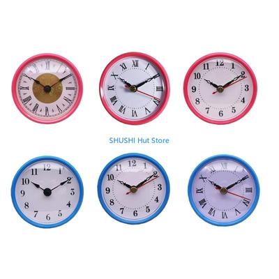 80mm Durchmesser Metall-Uhrkopf mit eingelegten Kristallen Uhr Handwerk Uhrgehäuse Uhr Quarz Uhrwerk Teil DIY Zubehör D57B