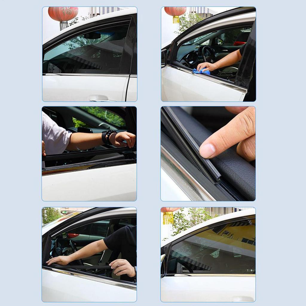 Car Wiper For Side Windshield Rubber Rear Side Window Wiper Kit Automotive Maintenance Supplies Quiet Cleaning Tool For Truck