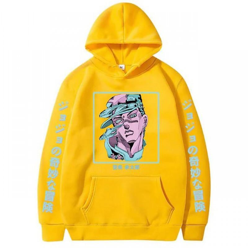 JoJos Bizarre Adventure Printed Hoodie Sweatshirt Women Men Casual Long Sleeve Pullover Top