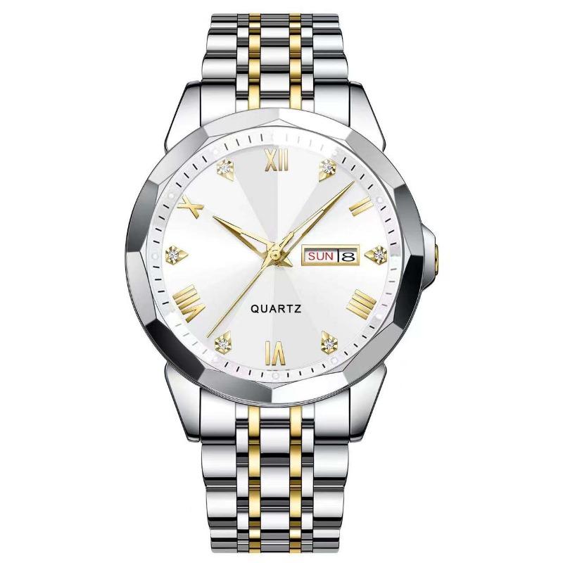 New Business Men's Watch Double Calendar High-end Quartz Men's Watch Fashion Multi-function Watch Non-mechanical Watch