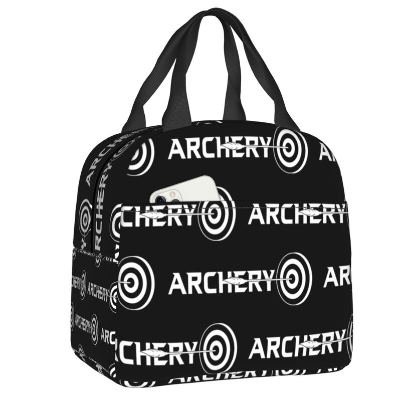 Dartscheibe Isolierte Lunchtaschen für Damen Pfeil Bogenschießen Ziel Dartscheibe Tragbarer Kühler Thermische Lebensmittel-Lunchbox Schule