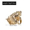 Love Ring European and American Retro Jewelry Exaggerated Pleated Lace Adjustable Open Ring