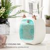 1200mAh Desk Misting Fan USB Rechargeable Water Cooling Fan Adjustable Grid Desktop Air Cooler Replaceable Water Tank Indoor Use