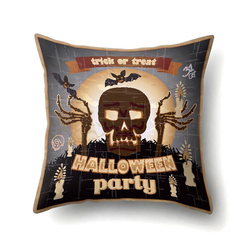 Halloween Pillowcase Car Waist Pillow Pumpkin Sofa Cushion Cover Office Home Living Room Pillowcase