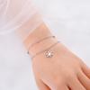 Titanium Steel Double Layer Bracelet with Hollow Snowflake Pendant Christmas Gift Fashion Trendy Jewelry Accessory
