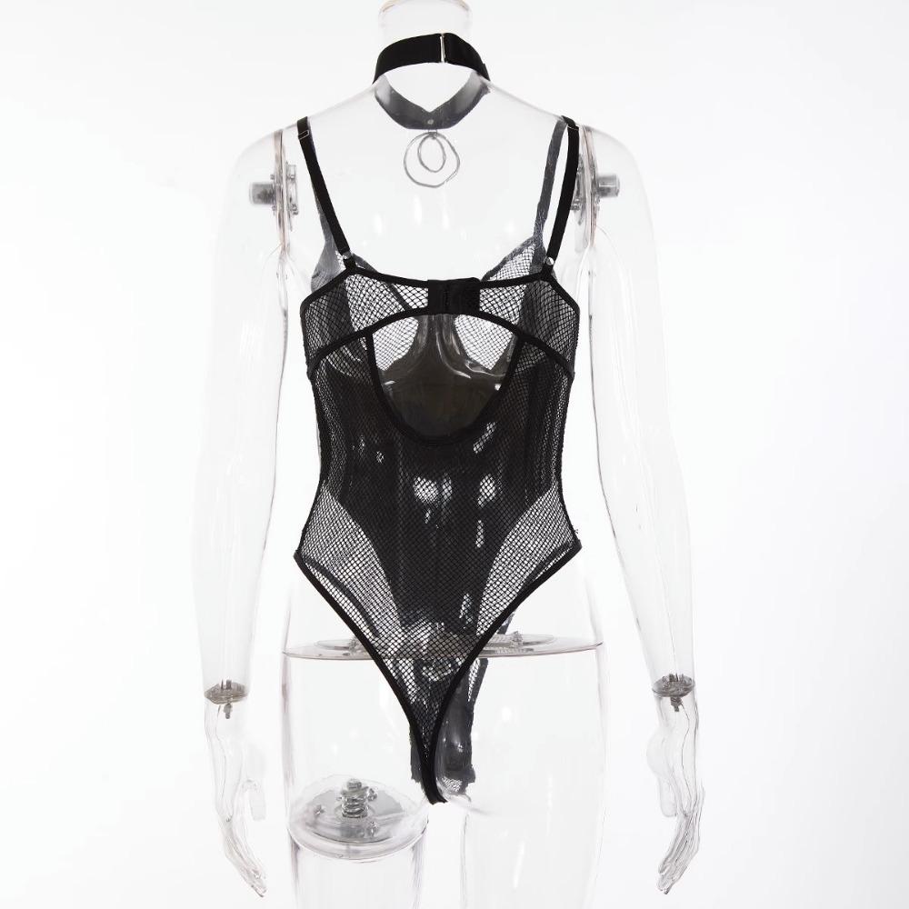 Domila European and American Foreign Trade Interest Underwear Sexy Women's Patent Leather Suspender One-piece Hollow Perspective Backless Underwear