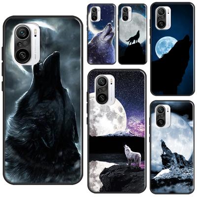 Custodia Lupo Ululante alla Luna Per POCO F3 F1 F2 M3 M4 X4 Pro GT X3 Pro Cover Per Xiaomi Mi 11 Lite 12 X Mi 11T Pro
