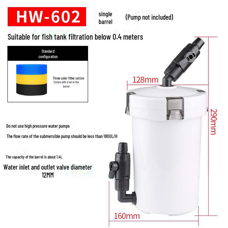 

Sensen Silent Внешний насос предварительной фильтрации для аквариумов White Bucket Body