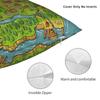 Stardew Valley Pelican Town Map Pillow Cover  Fashion Pillow Case For Living Room Chair Design Pillowcases Gift