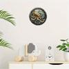 Round wooden Mark Colored Plastic Window Hanging, Embossed, Octopus Pattern for Home, Office, Wall Decoration Art