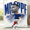 3D Football Star M-MbappeSs Cool Flannel Blanket Soft Throw Blanket Art For Home Decor Bedroom Bed Sofa Cover Picnic Fans Gifts