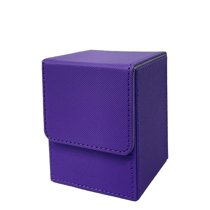 Checkered Vertical Card Box 100+Poker Storage Box Board Game Black Blue Red Green Purple Yellow White Dice Storage Box