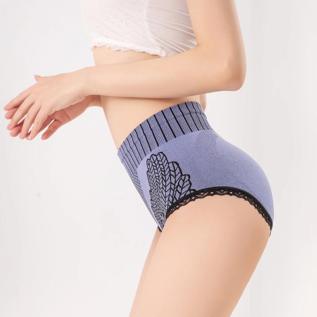 7 Pack Women High Waist Seamless Panties Soft Breathable Briefs