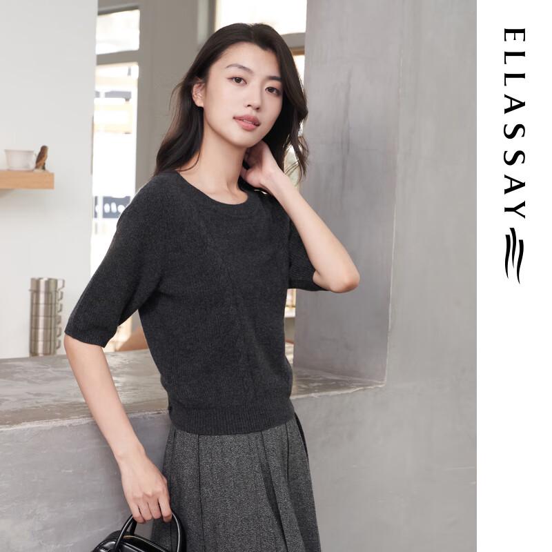 ELLASSAY Women's 100% Cashmere Twist Knit Sweater