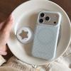 Cute Blue Polka Dot Pattern Magnetic Phone Case for iPhone 13 14 15 16 17Pro Max Shockproof Wireless Charge Cover for Magsafe
