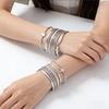 18 Stück Schwarz Beschichtetes Eisen Gedrehte Stern Armbänder Set Tragbar und Stilvoll für Jeden Anlass