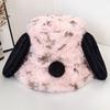 Designer cute puppy ears bucket hat women's autumn and winter plush warm ear protector