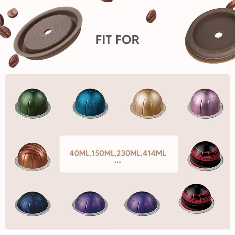 2Pcs Capsules Pods Caps Lids For Line Refilled Capsules Reusable For Reusable Silicone Pod Cover Lid Kitchen